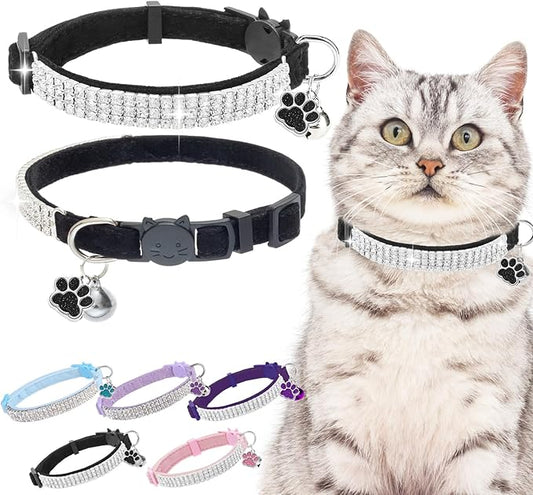 EXPAWLORER Soft Velvet Safe Cat Collars by EXPAWLORER
