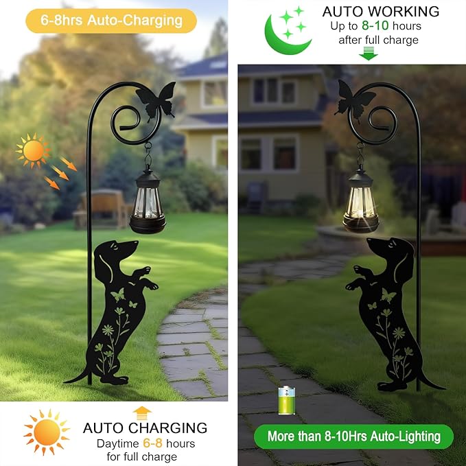 Dog Solar Lights Outdoor Decoration, Dachshund Gifts - Image 3