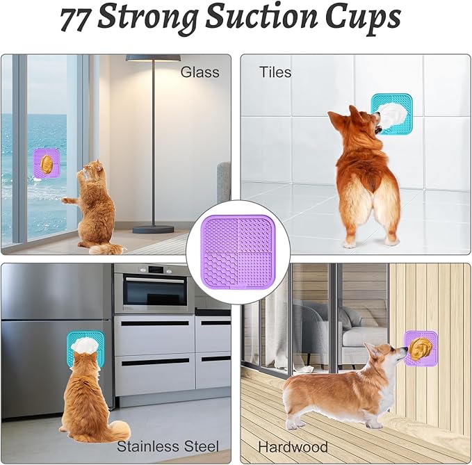 MateeyLife 2PCS Large Lick Mat for Dogs and Cats, Licking Mats for Dog Anxiety - Image 5
