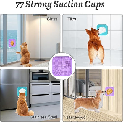 MateeyLife 2PCS Large Lick Mat for Dogs and Cats, Licking Mats for Dog Anxiety - Image 5