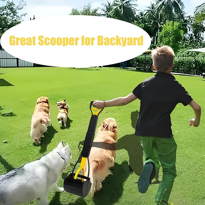 ienjoyed Dog Pooper Scooper for Large Medium & Small Dogs Heavy Duty, Long - Image 3