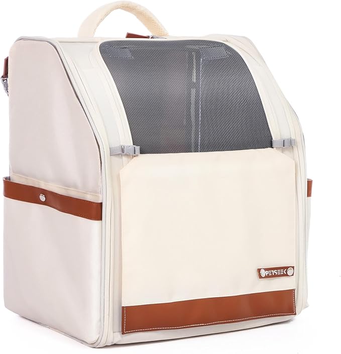 Large Cat Carrier Backpack, Shaded Small Dog Backpack by Petseek
