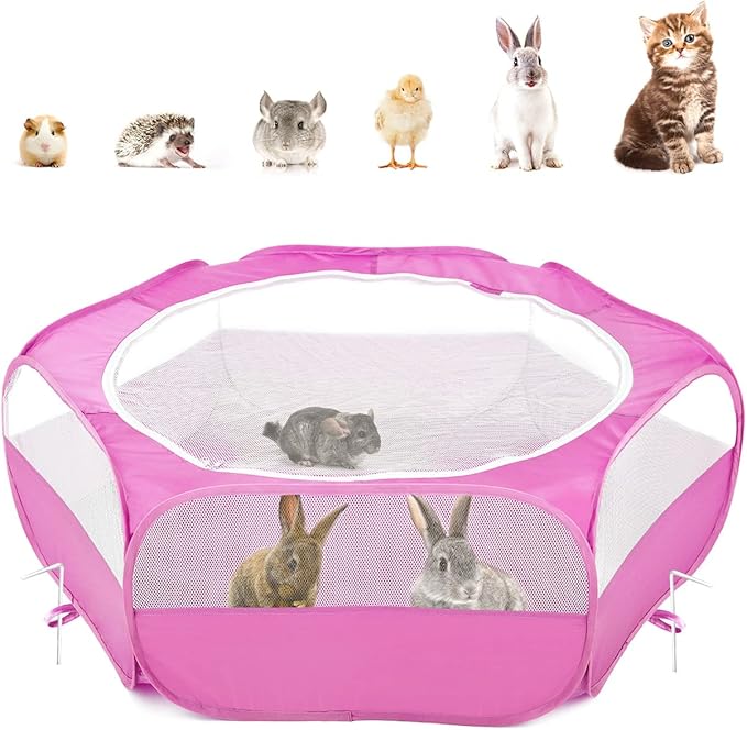 Pawaboo Small Animals Playpen, Waterproof Small Pet Cage Tent by Pawaboo