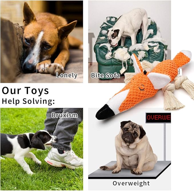 Sedioso Cute Squeaky Dog Toy, Stuffed Plush Toy - Image 3