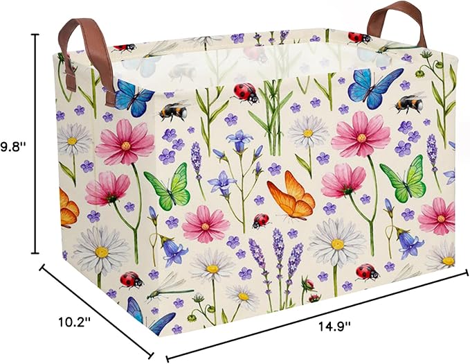 Essme Rectangular Basket, Flower Storage Basket - Image 7