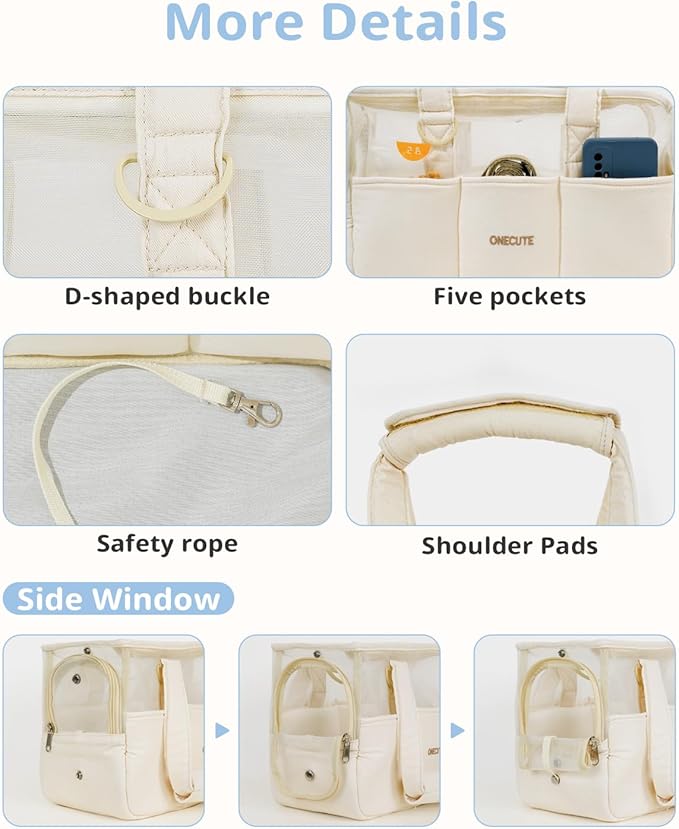 ONECUTE Dog Purse Carrier for Small Dogs Rabbit cat - Image 4