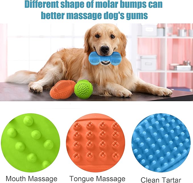 LUKITO Dog Chew Toys 3 Pack for Aggressive Chewers, Tough Toys - Image 2