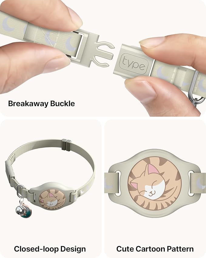 Cat Collar with Airtag Holder, Breakaway Airtag Cat Collar - Image 5