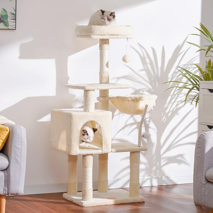 Heybly Cat Tree with Toy, Cat Tower condo - Image 2