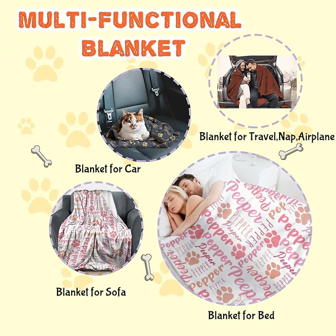 Personalized Cute Dog Blanket - Image 7