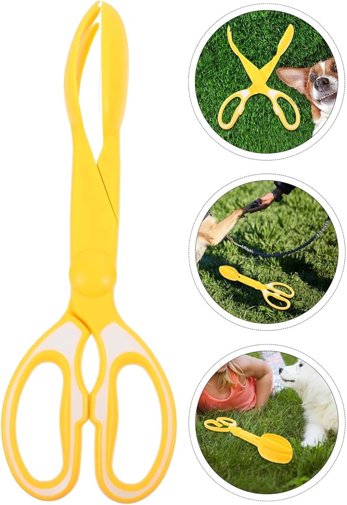 Beaupretty Portable Dog Poop Picker Clamp Yellow Pet Waste Scooper Tool - Image 8