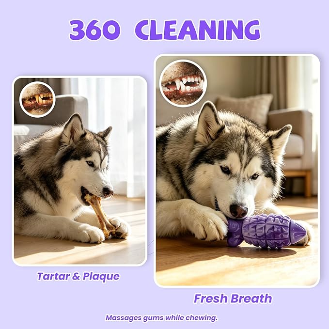 YINEYA Tough Dog Toys for Aggressive Chewers, Durable Dog Chew Toys for Medium - Image 3