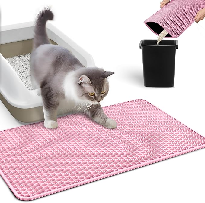 Cat Litter Mat - 23.2'' x 14.6'' Small Litter Trapping Mat, Waterproof by Powools