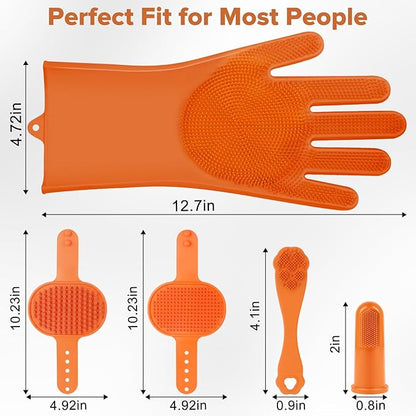 Augwind 6PCS Pet Grooming Kit for Dogs, Cats and Horses | Dog Washing Gloves | - Image 7