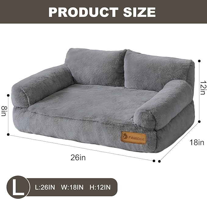 FAMIDGE Plush Cat Couch Bed - Image 2