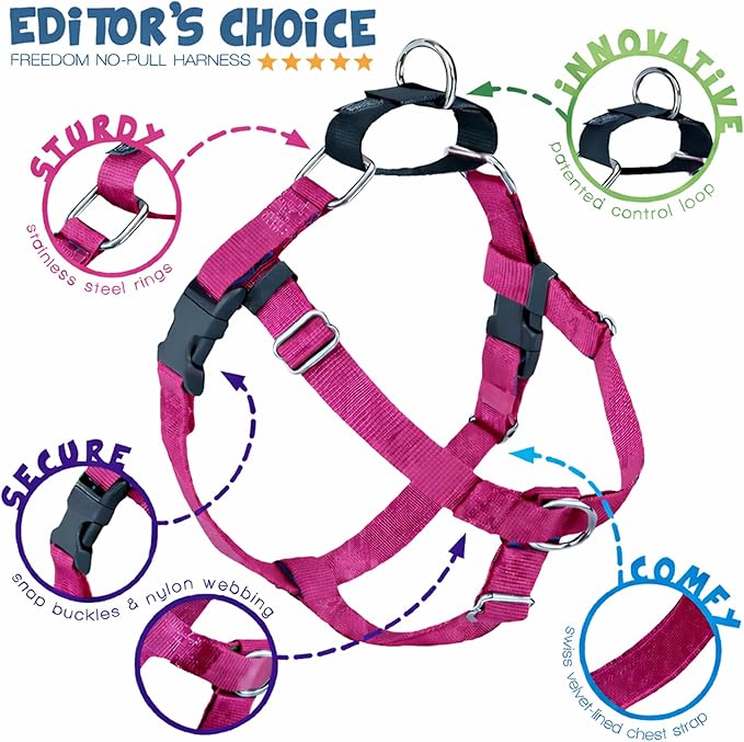 2 Hounds Design Freedom No Pull Dog Harness, Adjustable Harness, Easy Walking & - Image 4