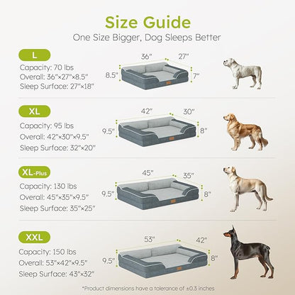 CWAWZ Jumbo Dog Bed for Extra Large Dogs, Orthopedic Dog Bed - Image 8