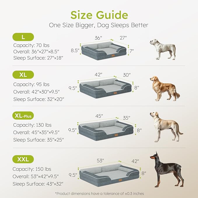 CWAWZ Extra Large Dog Bed, Orthopedic XL Dog Bed - Image 7