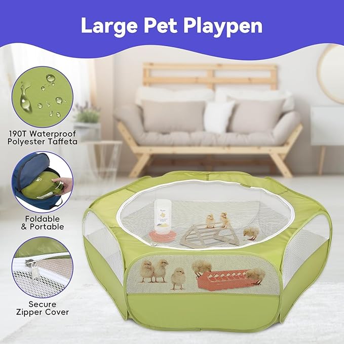 Pawaboo Chick Brooder Box for Chick Starter Kit, Brooder Pen/Chicken Supplies - Image 2
