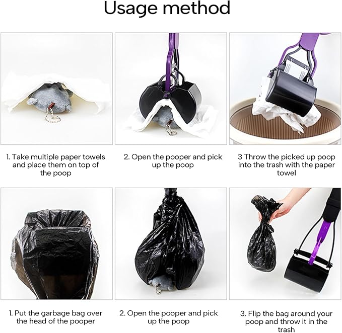 Portable Pet Pooper Scooper Easy Use Waste Scooper Dogs Poop Grabber Convenient - Image 4