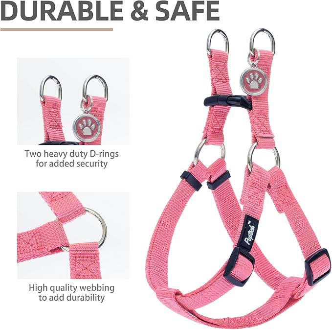 PUPTECK No Pull Dog Harness Soft Adjustable Basic Nylon Step in Puppy Vest - Image 3