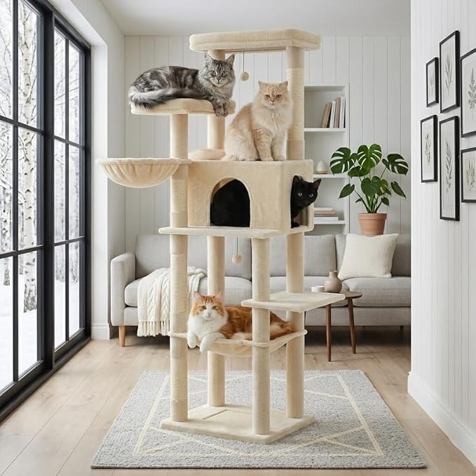PAWZ Road Large Cat Tree, 73 Inches Tall Cat Tower by PAWZRoad