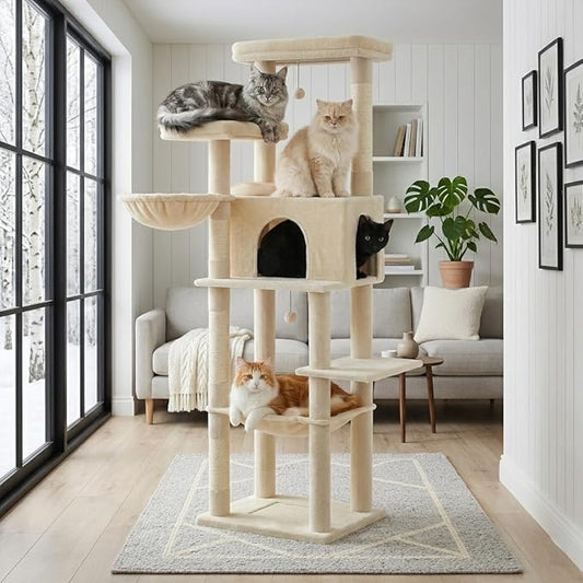 PAWZ Road Large Cat Tree, 73 Inches Tall Cat Tower by PAWZRoad