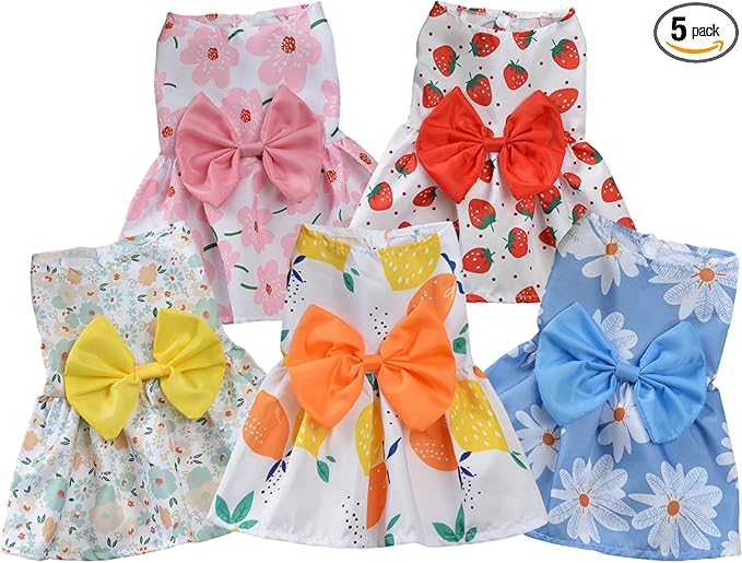 TAPBULL Dog Dresses, Fashionable Pet Dog Clothes, Cute Cat Birthday Dress Outfit by TAPBULL