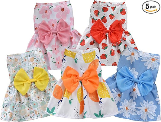 TAPBULL Dog Dresses, Fashionable Pet Dog Clothes, Cute Cat Birthday Dress Outfit by TAPBULL