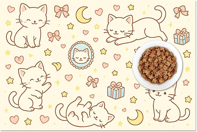 HOMETITUTE Cute Sweet Cat Food Mat - Image 8