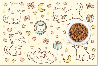 HOMETITUTE Cute Sweet Cat Food Mat - Image 8