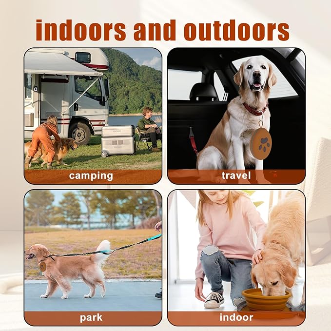 Collapsible Dog Bowls, 2-in-1 Silicone Pet Food and Water Bowl - Image 7