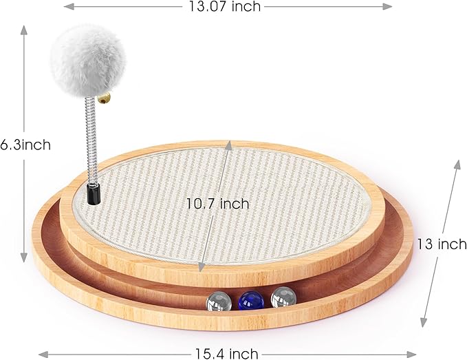 Cat Scratcher, Rolufy Cat Natural Sisal Scratching Pad, Kitten Interactive Toy - Image 7