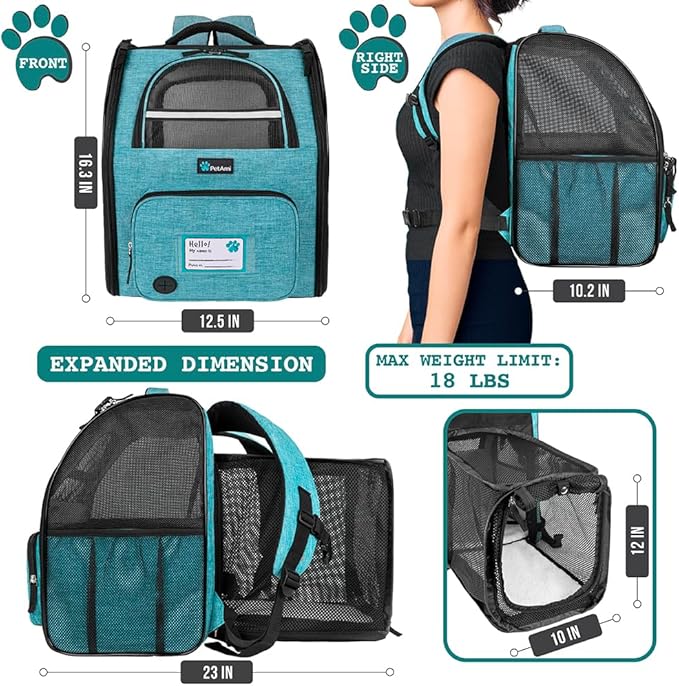 PetAmi Expandable Dog Backpack Carrier - Image 2