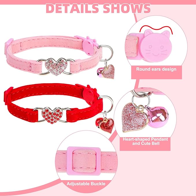 EXPAWLORER Soft Velvet Safe Cat Collars - Image 5