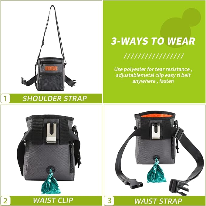 Dog Treat Training Pouch Easily Carries Pet Toys Kibble, Treats Built-in Poop - Image 4