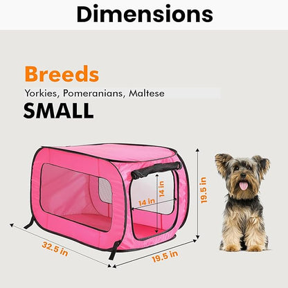 Beatrice Home Fashions Portable, Collapsible, Pop Up Kennel Travel Cat and Dog - Image 2
