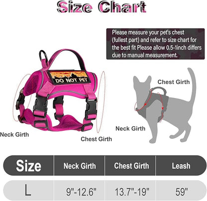 Tactical Cat Harness for Walking, Adjustable Escape Proof Pet Vest for Large Cat - Image 6