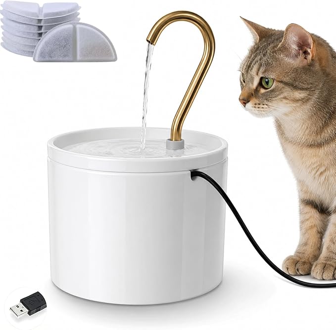 Ceramic Cat Water Fountain Cat Water Dispenser by Unknown