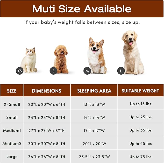 JOLLYVOGUE Dog & Cat Bed, Calming Anti-Anxiety Pet Bed - Image 6