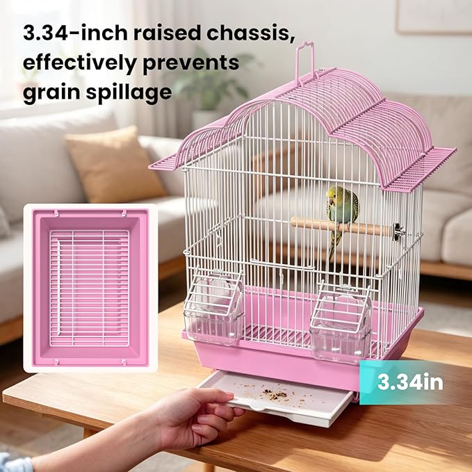 16-inch Small Bird Cage for Home or Travel - Image 4