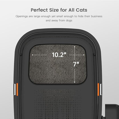 WoofiGo Enclosed Stainless Steel Cat Litter Box - Image 5