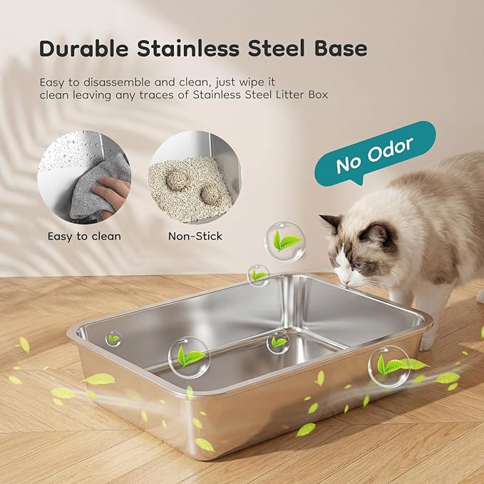 OLIXIS Stainless Steel Litter Box - Image 5