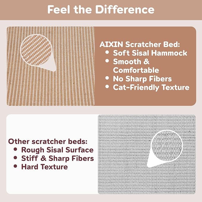 AIXINPET Two-Level Sisal Cat Scratcher Bed - Image 5