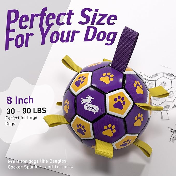 QDAN Dog Ropes Toys, Soccer Ball - Image 6