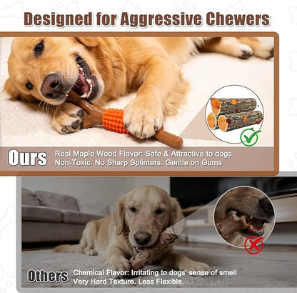 SCHITEC Dog Chew Toy for Aggressive Chewers, Tough Big Nylon & Rubber Teething - Image 5