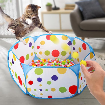 Palksky Ball Pit with 210 Toy Balls and 4 Spring Toys - Image 3
