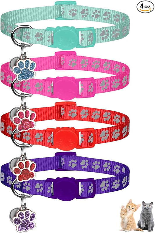 4PCS Breakaway Cat Collars, Reflective Cat Collar by Unknown
