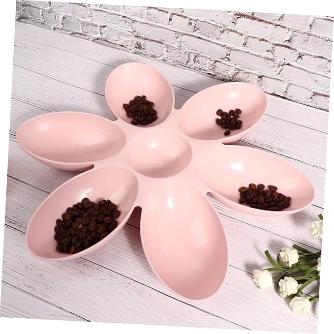 ERINGOGO PET Feeding Bowl for Cats and Dogs Flower Petal Shaped Pink 6-in-1 - Image 4