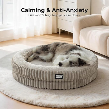 BALANCE Donut Dog Bed, 36 Inches Round Dog Bed Large Size Dogs Washable - Image 3